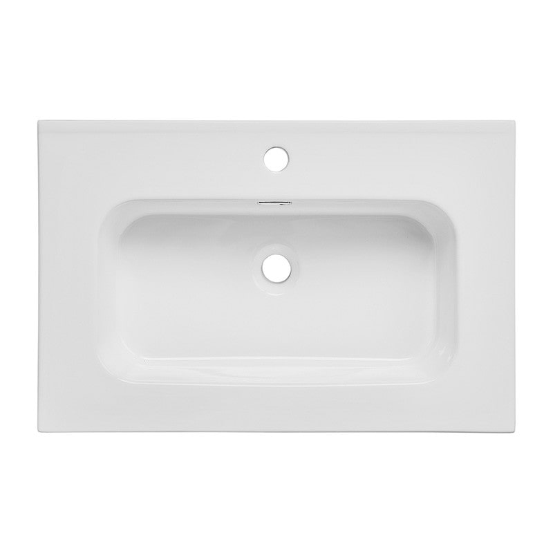 Vasque 70cm GO encastrable blanche céramique