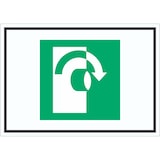thumbnail of Zum Öffnen im Uhrzeigersinn drehen Symbol Aufkleber A7 (74x105mm)