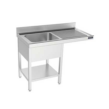 Fregadero Industrial de Acero Inox 550 Hueco Lavavasos y Estante Distform