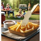 thumbnail of MONOUSO - Tenedor Spork Bambú Degustación 9cm en caja (20 Uds)