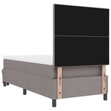 thumbnail of vidaXL Boxspringbett mit Kissen mit Kopfteil Taupe 90 x 200 cm Stoff