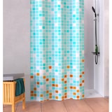 thumbnail of Eisl Textil Duschvorhang 180x200 Mosaik Blau, waschbarer Antischimmel Vorhang mit Motiv
