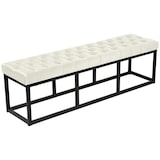 thumbnail of Banco de Design Polson Veludo Preto creme/150 cm