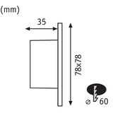 thumbnail of Paulmann Encastré mural LED Wall  carré 78x78mm  1,1W 65lm 230V  2700K Blanc 92922