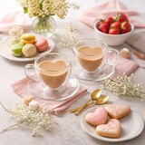 thumbnail of Tasses à café double paroi café en coeur 150ml - lot de 2