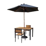 thumbnail of Mesa rectangular Bolero de acero y madera de acacia 120 x 80 cm