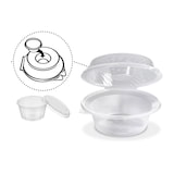thumbnail of 125x Salatschalen klar mit Dipfach im Domdeckel  1600ml PP
