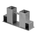 thumbnail of Relaxdays Holzstapelhilfe 2er Set, für Feuerholz, Kaminholzregal selber bauen, Brennholzstapelhalter, Metall, silber