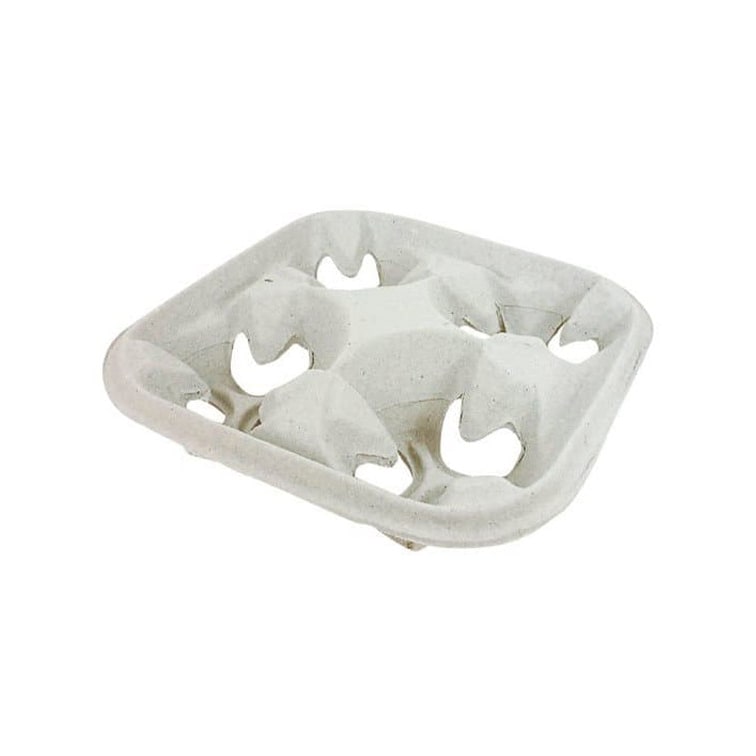 MONOUSO - Bandeja 4 Portavasos de Cartón (20 Uds)