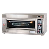 thumbnail of Romux® Four à Pizza à Gaz Butane Professionnel Simple 4x32 cm avec Sol Céramique Réfractaire de Qualité et Thermostat | Température 400 °C