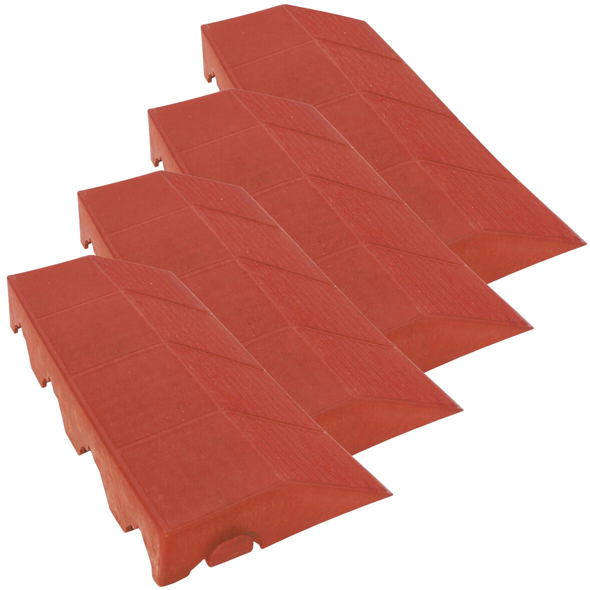 WellHome Combi Pack 4 Remates para Baldosas de suelo 39x19,5x4,8cm Acabado Hembra en color Terracota