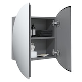 thumbnail of Helloshop26 - Runder Badezimmerschrank mit Spiegel und LED-Beleuchtung 40 x 40 x 17,5 cm grau 02_0006559