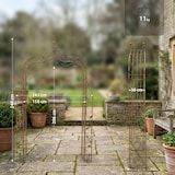 thumbnail of Arche à rosiers Aurora Marron antique