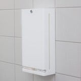 thumbnail of Spender für Damenhygieneartikel, aus stabilem Acrylglas, für Binden und Tampons, abschließbar, weiß, ohne Inhalt