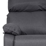 thumbnail of 2er Kinosessel HWC-L93, Relaxsessel Fernsehsessel Sofa, Armlehne Liegefunktion Nosagfederung Stoff/Textil ~ dunkelgrau