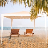 thumbnail of Gazebo de jardim desmontável 300x300x240 cm creme Aktive