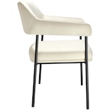 thumbnail of tectake Poltrona Doé, imbottita, gambe in acciaio - 405473