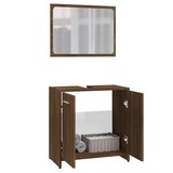 thumbnail of vidaXL Badmöbel-Set Braun Eichen-Optik Holzwerkstoff 33x60x98cm