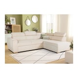 thumbnail of Canapé d'angle convertible réversible - 4/5 places - KELIO - Velours côtelé beige - 245 x 184 x 77/87cm