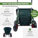 thumbnail of 2-Rad-Schubkarre 100 Liter 160 kg Tragkraft Kunststoffwanne PU Vollgummirad auf Stahlfelge Bauschubkarre