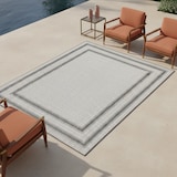 thumbnail of Balkonteppich Elegant Wetterfest Waschbar Strapazierfähig Terrasse Garten Schadstoffgeprüft Creme 120x170 cm – ORLA von Kadima Design