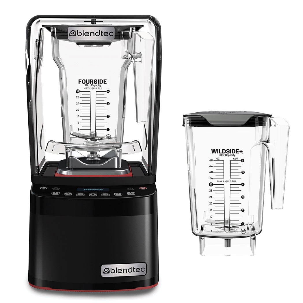 BLENDTEC - S885D2101-EUB1GB1A - Batidora Blender STEALTH 885 con 2 Jarras FOURSIDE con tapa plana blanda (1800 W) - (3,8 HP)