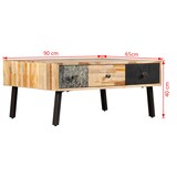 thumbnail of vidaXL Couchtisch Recyceltes Massivholz Teak 90x65x40 cm