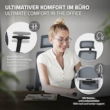 thumbnail of ML-Design Bürostuhl Ergonomisch Grau Mesh Drehstuhl Lendenstütze Kopfstütze Armlehnen Wippfunktion Rollen Chefsessel