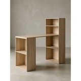 thumbnail of Schreibtisch WL5.693 mit Regal 120 x 120 x 53 cm Sonoma Holz Modern, Schreibtischregal Ablagefächer PC Tisch, Computertisch mit Ablage, Design Tisch