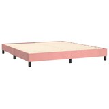 thumbnail of vidaXL Boxspringbett mit Matratze & LED Rosa 180x200 cm Samt