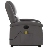 thumbnail of vidaXL Massagesessel mit Aufstehhilfe Elektrisch Grau Echtleder