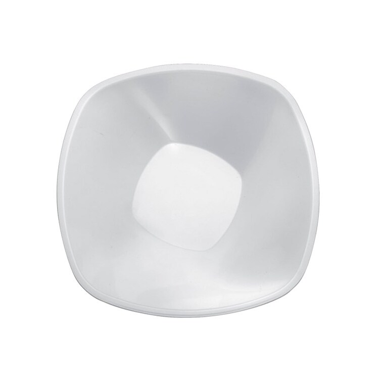 MONOUSO - Ciotola di Plastica PP "Square" Bianco 1250 Ø21cm (3 Pezzi)