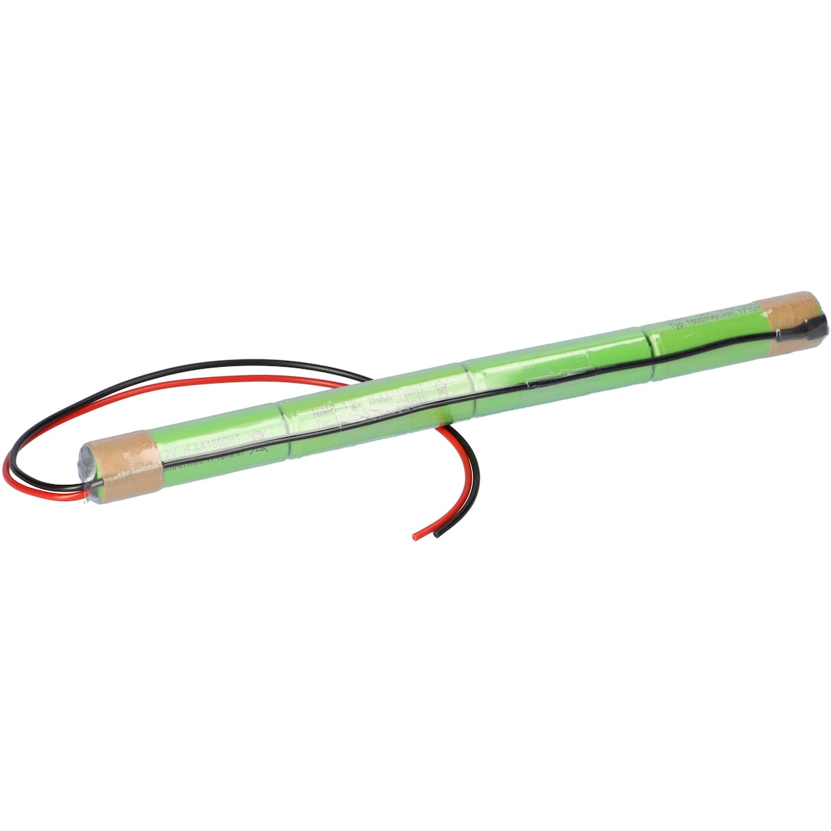 Akkupack NiMH 4,8V 1,8Ah AA Hochtemperatur Notlicht Stange Kabel 20cm Notbeleuchtung L41NIMH1800