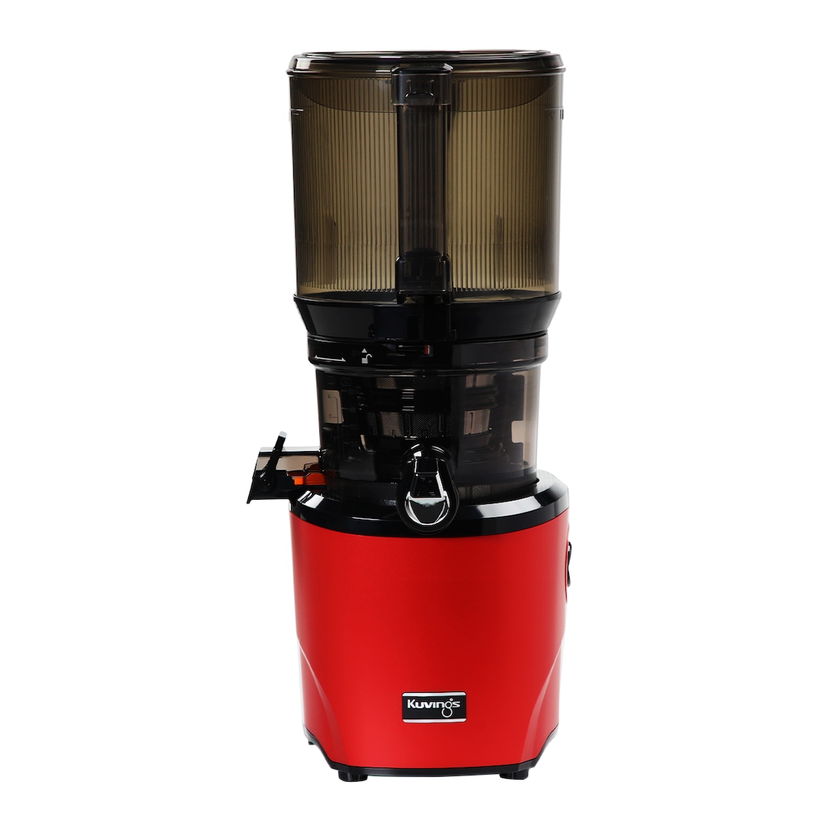 Extractor de zumos Cold Press - Kuvings AUTO10S Matt Dark Red, 48 rpm, 240 W, tolva de 3000 cm, sistema manos libres