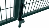 thumbnail of Gartentor Zauntor Einfahrtstor Stabmattenzaun Doppelflügel Grün 1600 x 3500 mm