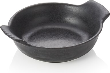 8x Backform, Ø 18 cm, schwarz, Porzellan