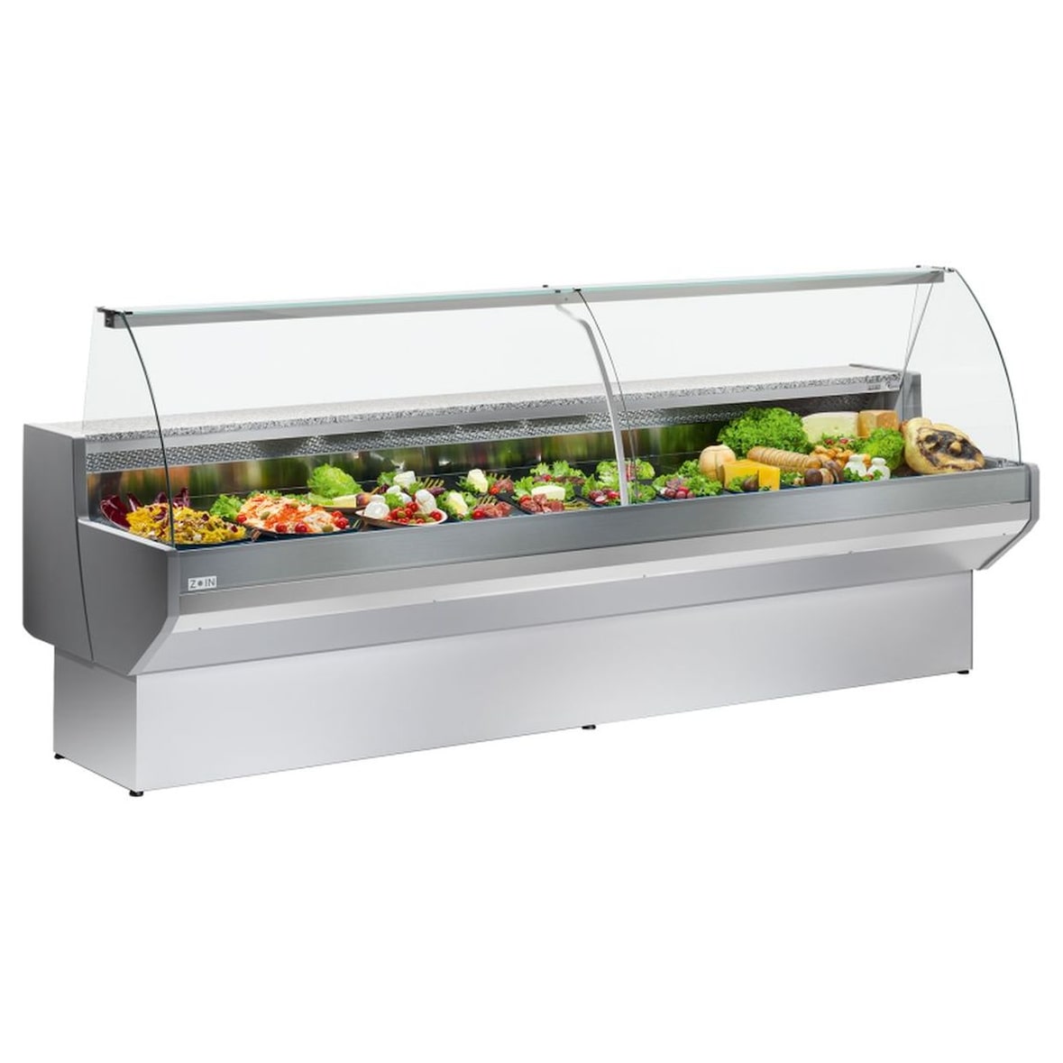 KBS Kühltheke Frischwarenkühltheke 1500x910x1280 mm gebogener Glasaufbau 230 V