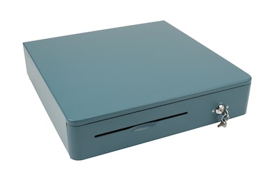 Kassenlade M405 Color Vollmetall 8 Münz- & 4 Schein-Fächer Schloss blau