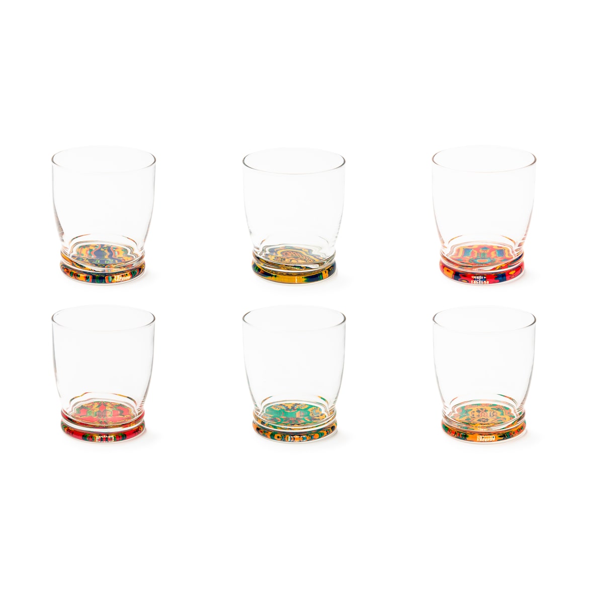 Excelsa Set Von 6 Wasserglas Trinacria Glas 9,5X8 Cm Bunt