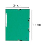 thumbnail of Exacompta  Cod. 55303E - Cartella 3 lembi con elastici in cartoncino lustré 355 g/mq - 24x32cm verde - Confezione da  50 pz.