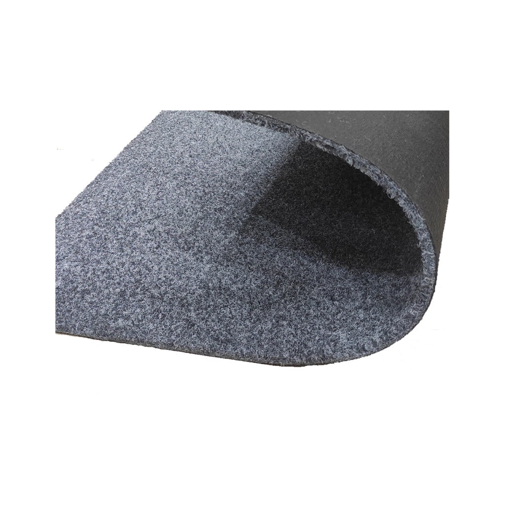 Felpudo Grande de fibra sintética con revés de goma de grandes dimensiones para entrada kokosintegom 100x300 plata