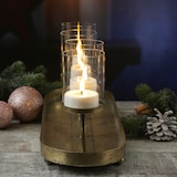 thumbnail of Kerzenständer Advent Kerzenhalter Kerzentablettt Adventskranz gold