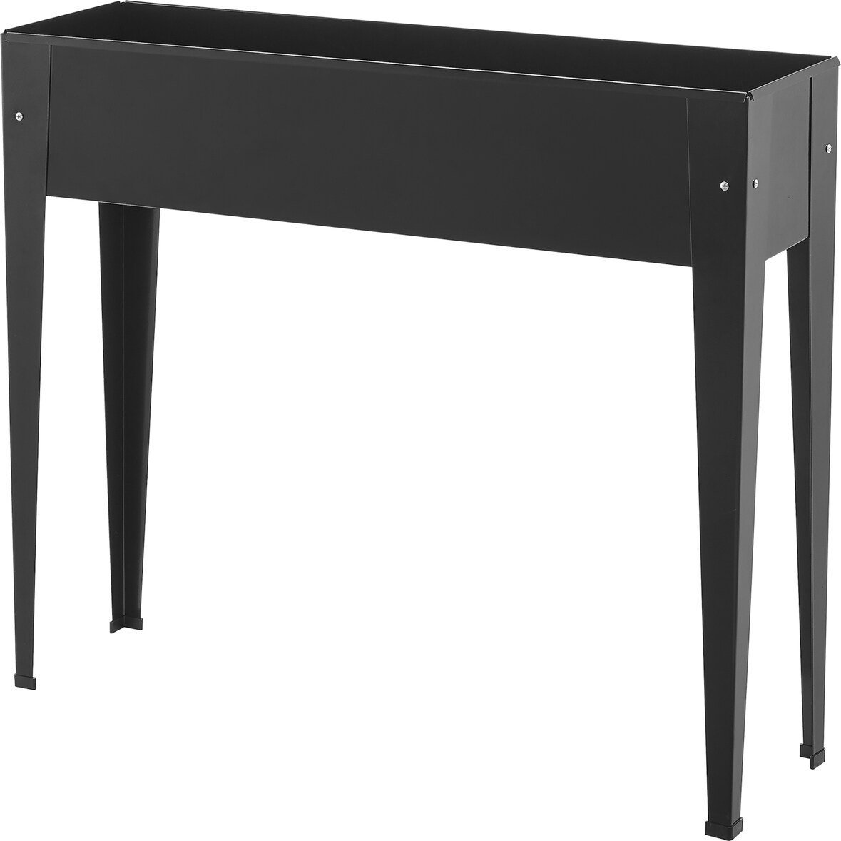 DELUKE® Hochbeet Balkon EUGO - Stahl Wetterfest | Hochbeet Metall für Terrasse, Garten Balkonbeet Pflanzenbeet Balkon | Anthrazit, 98x25x82cm
