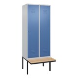 thumbnail of C+P Spind Classic PLUS, Bank, 2 Abteile, 2120x800x815mm, 7035/5023