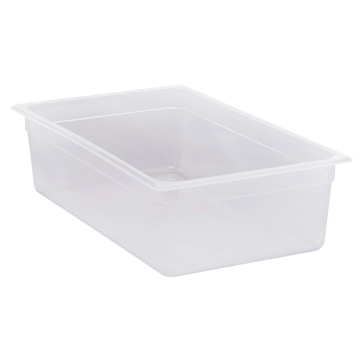 CAMBRO 16PP-190 - Recipiente GN 1/1 19,5 L - 32,5 x 53 x 15 cm (No incluye tapadera) - Blanco translúcido - Venta 1 unidad.