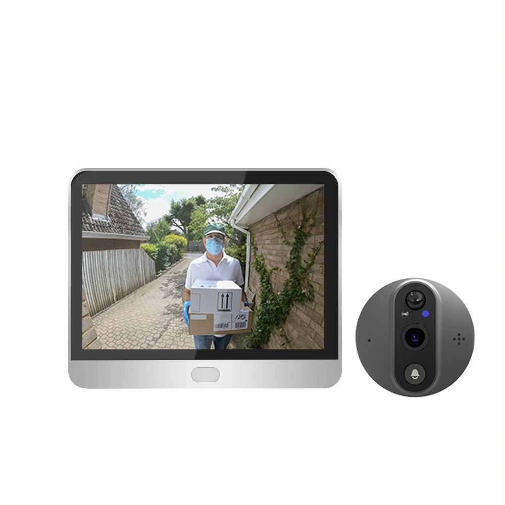 Interphone Vidéo WiFi Écran Couleur 4.3 Pouces 1080P Vision Nocturne Blanc YONIS