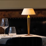 thumbnail of Lámpara de mesa recargable Flaminia Zafferano LED táctil - Diseño clásico inalámbrico dorado