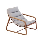 thumbnail of Relaxsessel aus Stahl und Textilene mit Terracotta-Fußstütze