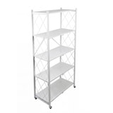 thumbnail of WellHome - Estantería de Almacenaje PLEGABLE de 5 Estantes con Ruedas en color Blanco - 71×34×160 cm