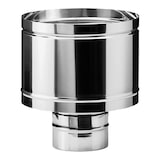 thumbnail of Fumaiolo comignolo cappello antivento a forma di Botte acciaio inox da 8 a 25 cm - 25 cm